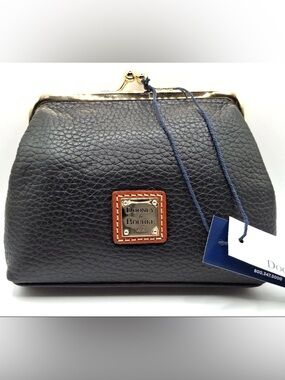 Dooney & Bourke Kiss Lock Pebbled Leather coin purse